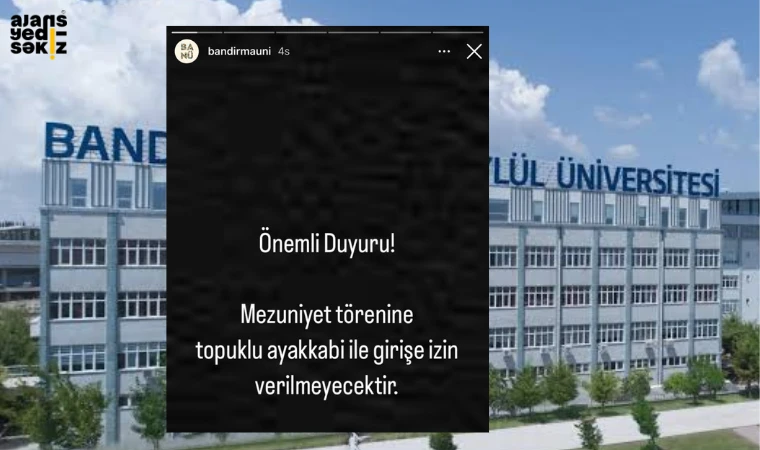 Bandırma Üniversitesi, mezuniyet törenlerinde 'topuklu ayakkabı' giymeyi yasakladı.