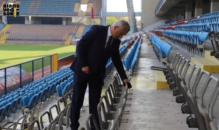 Gençlik ve Spor İl Müdürlüğü stadyum konforunu artırıyor, koltuklar değişiyor.