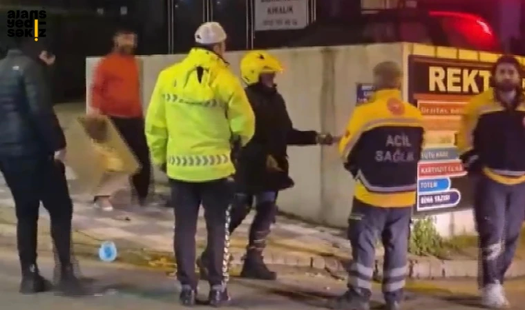 Bartın'da polis, yaralıyı bulamayınca yoldaki araç parçalarını topladı.