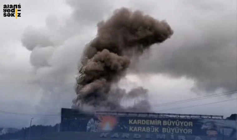 Karabük Demir ve Çelik Fabrikaları A.Ş. (Kardemir) curuf sahasında henüz sebebi bilinmeyen bir patlama meydana geldi.