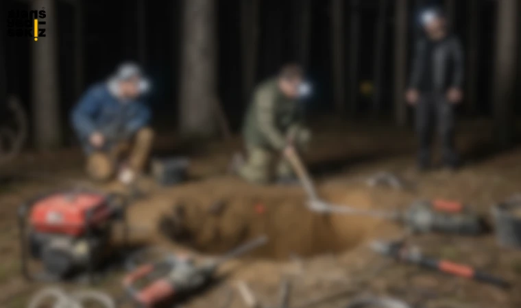 Karabük'te, Jandarma ekipleri kaçak kazı yapan 4 şüpheliyi suçüstü yakaladı.