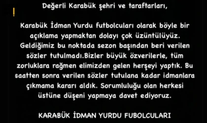 Temsilcimiz futbolcular antrenmana çıkmama kararı aldılar.